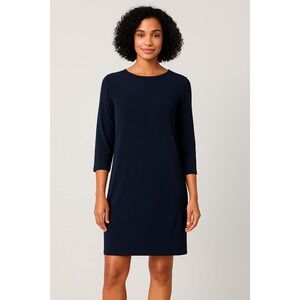 Chicos  Travelers  Dress Sz 3P Deep‎ Navy Slinky Knit Wrinkle Resistant Packable